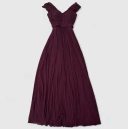 Jadore Burgundy Red Chiffon Formal Gown Size 8 for rent on The Volte - image 2