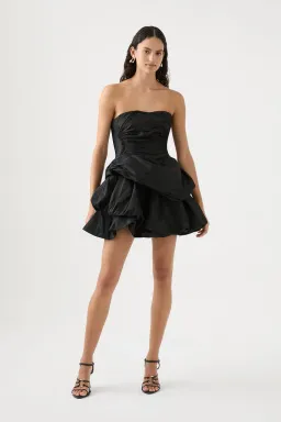 Aje Daybreak Strapless Mini Dress Black Size 8 for rent on The Volte - image 2