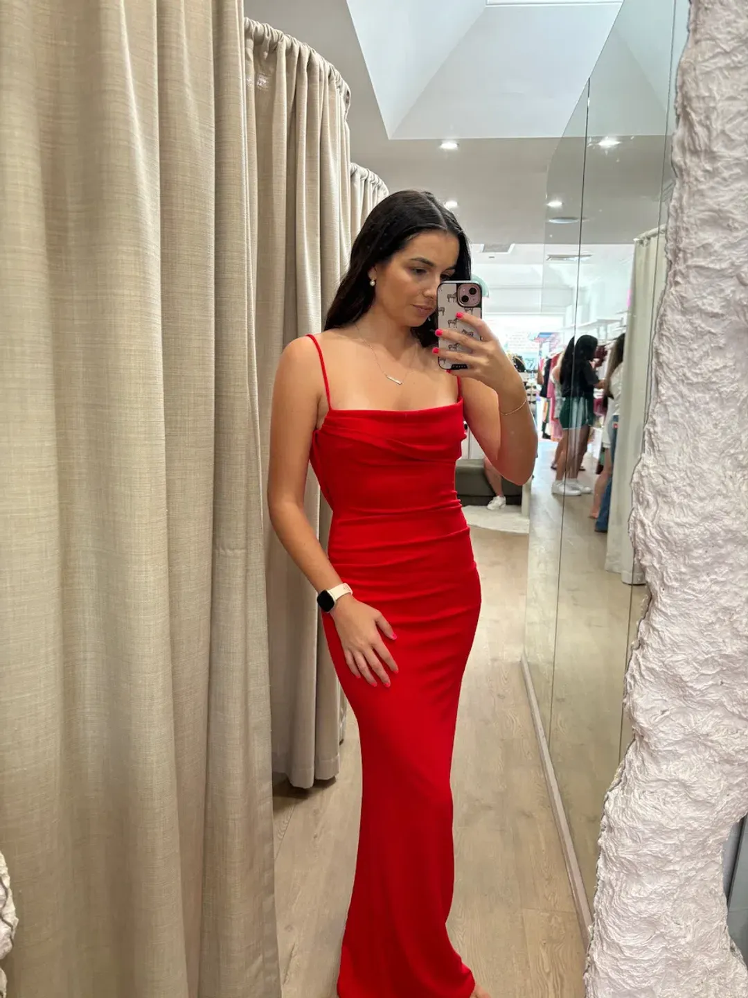 Effie Kats Havilland Gown Cherry Red Size XS/Au 6 for rent on The Volte - main image