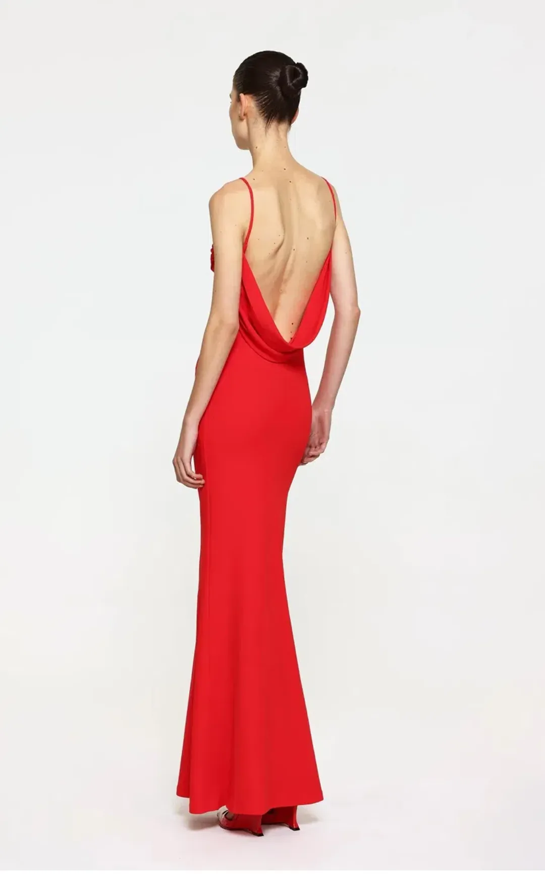 Effie Kats Havilland Gown Cherry Red Size XS/Au 6 for rent on The Volte - main image