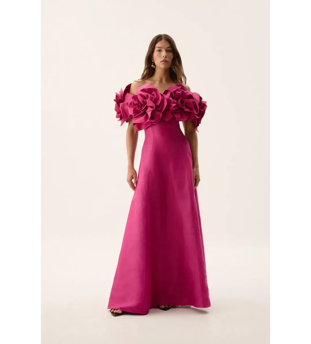 Aje Etta Gown Magenta Size 12 for rent on The Volte - main image