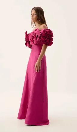 Aje Etta Gown Magenta Size 12 for rent on The Volte - image 5