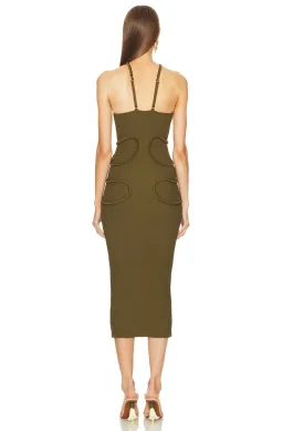 Cult Gaia Avery Knit Dress Khaki Size 8 for rent on The Volte - image 3