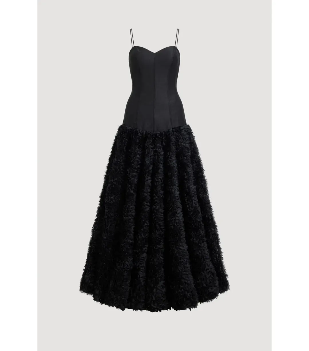 Aje Colette Corset Textured Maxi Dress Black Size AU 16 for rent on The Volte - main image
