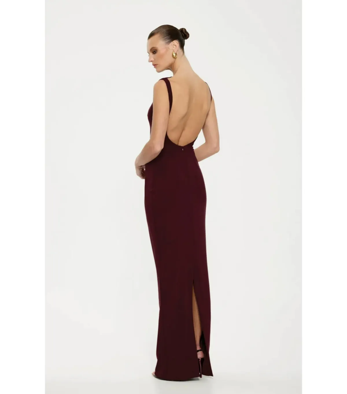 Effie Kats Verona Maxi Gown in Wine Size AU 8 - Image 3