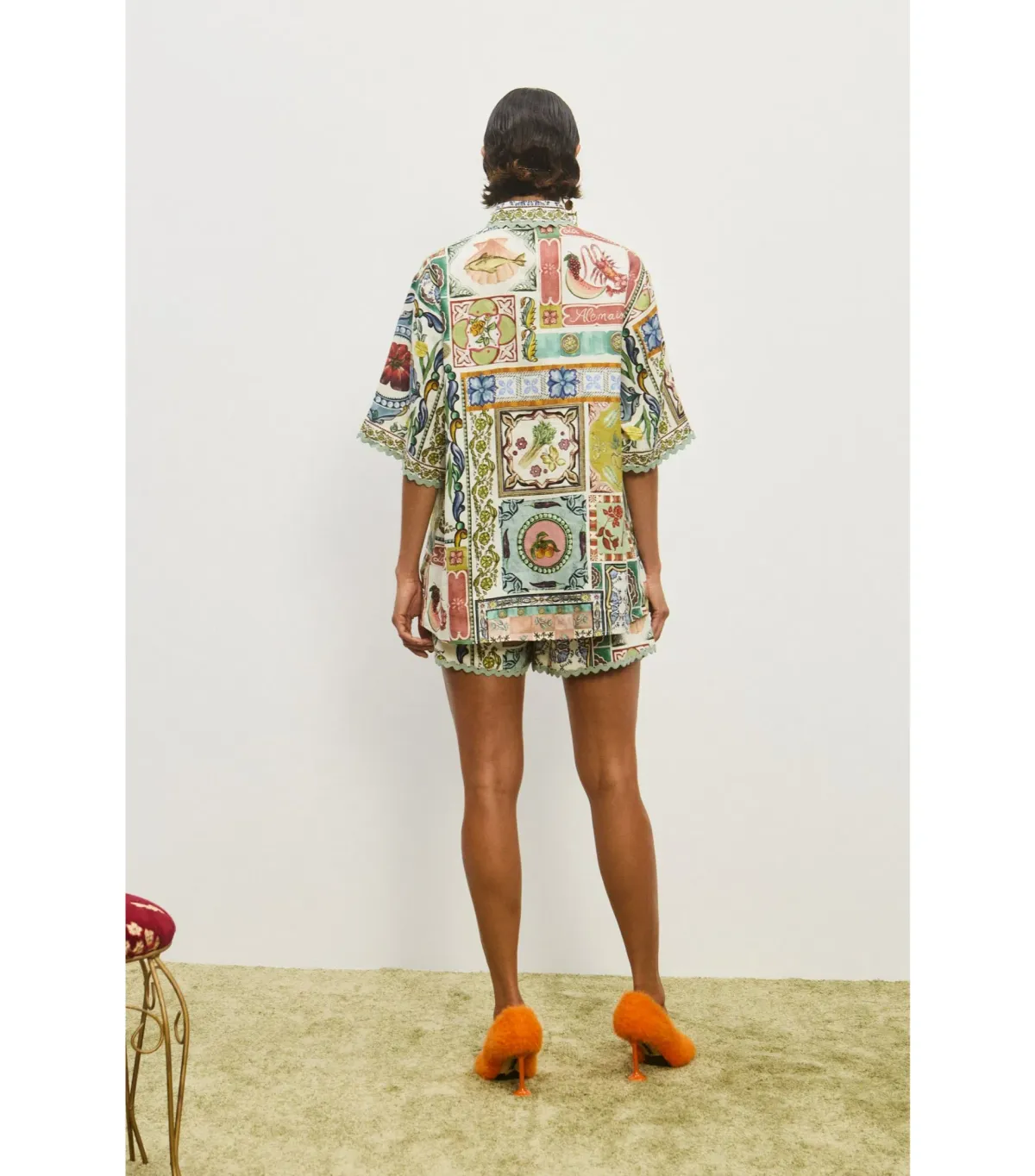 Alemais Tommasina Shirt Size AU 6 and Short Size AU 8 Set in Print - Image 2