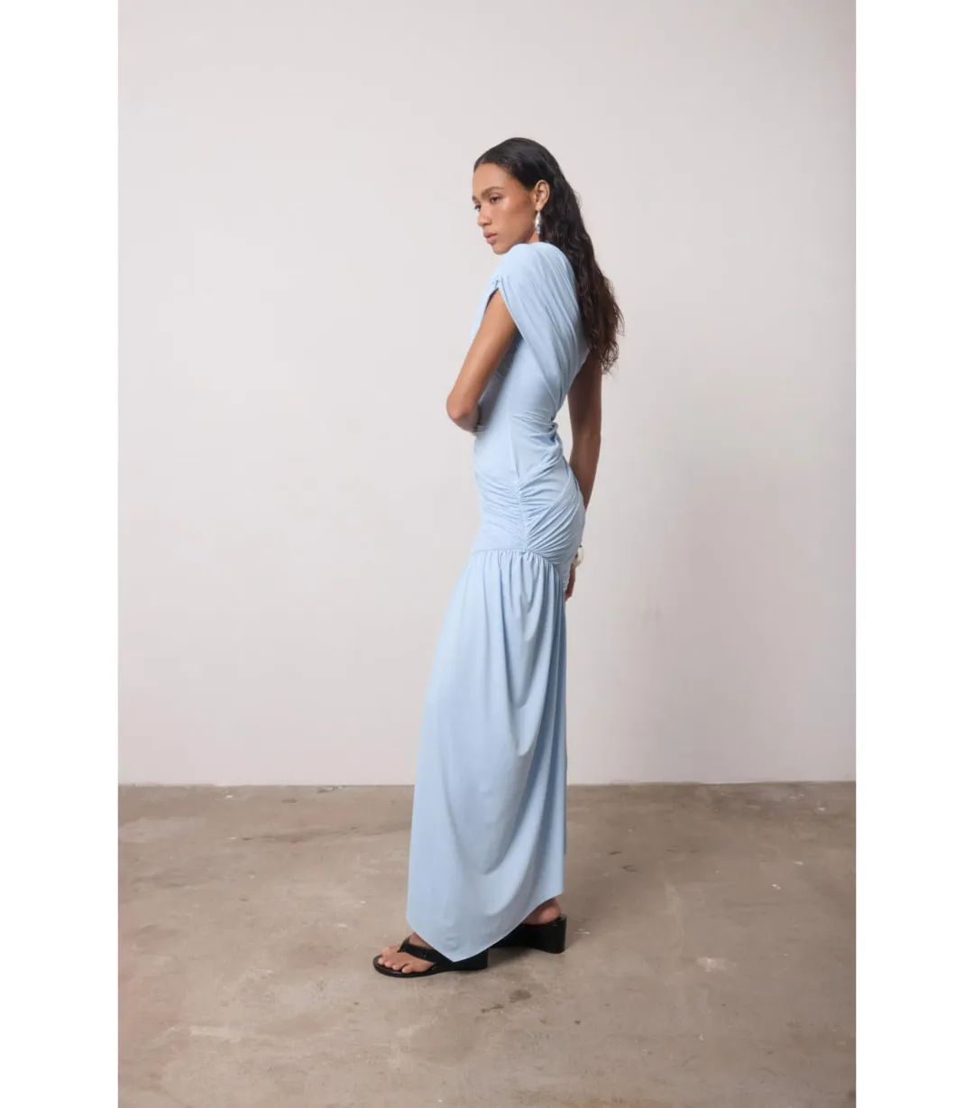 De La Vali Ravenna Mini Dress in Sky Blue Size AU 4 for rent on The Volte - main image