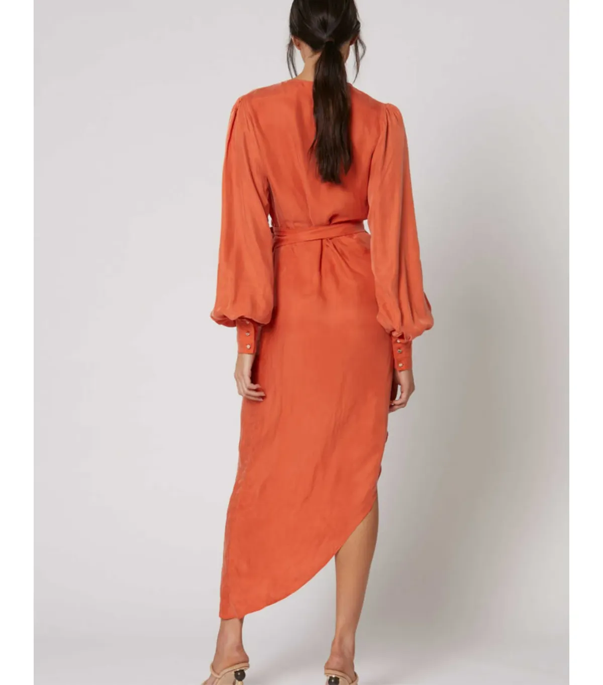 Winona Mirabelle Asymmetrical Dress Orange Size AU 8 - Image 4