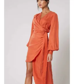 Winona Mirabelle Asymmetrical Dress Orange Size AU 8 for rent on The Volte - image 3