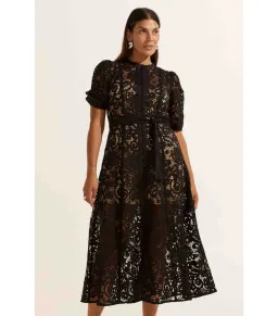 Zoe Kratzmann Lyric Midi Dress Black Size 0 / AU 6 for rent on The Volte - image 3