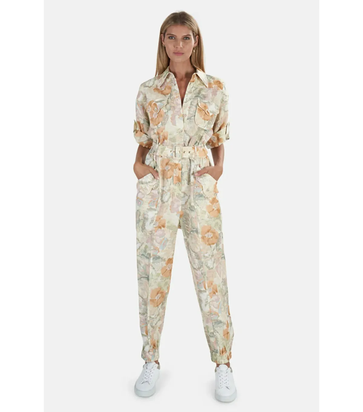 Zimmermann Glassy Boilersuit Washed Floral Size 1 / AU 10 for rent on The Volte - main image