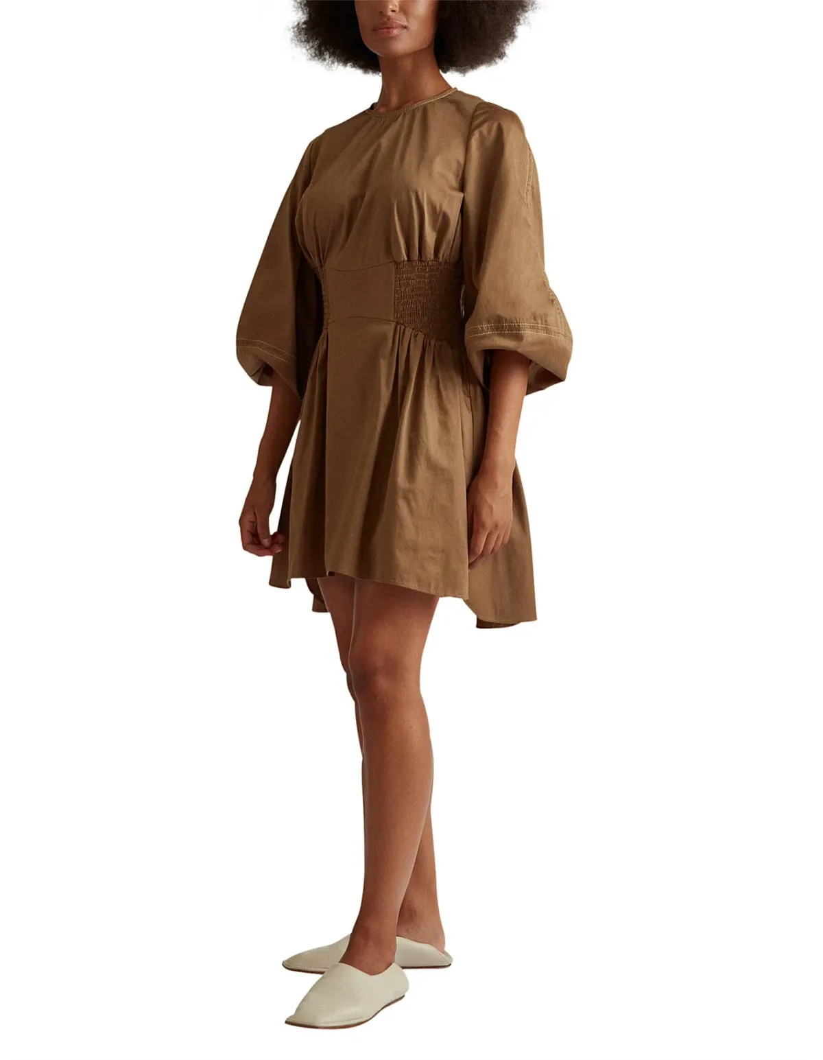 Camilla and Marc - Willis Walnut Cotton Mini Dress - Image 2