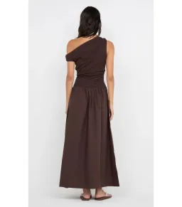 Bec & Bridge Freya Asym Maxi Dress in Dark Chocolate AU 10 for rent on The Volte - image 4