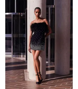 Rebecca Vallance Anelise Mini Dress Black Size AU 12 for rent on The Volte - image 3