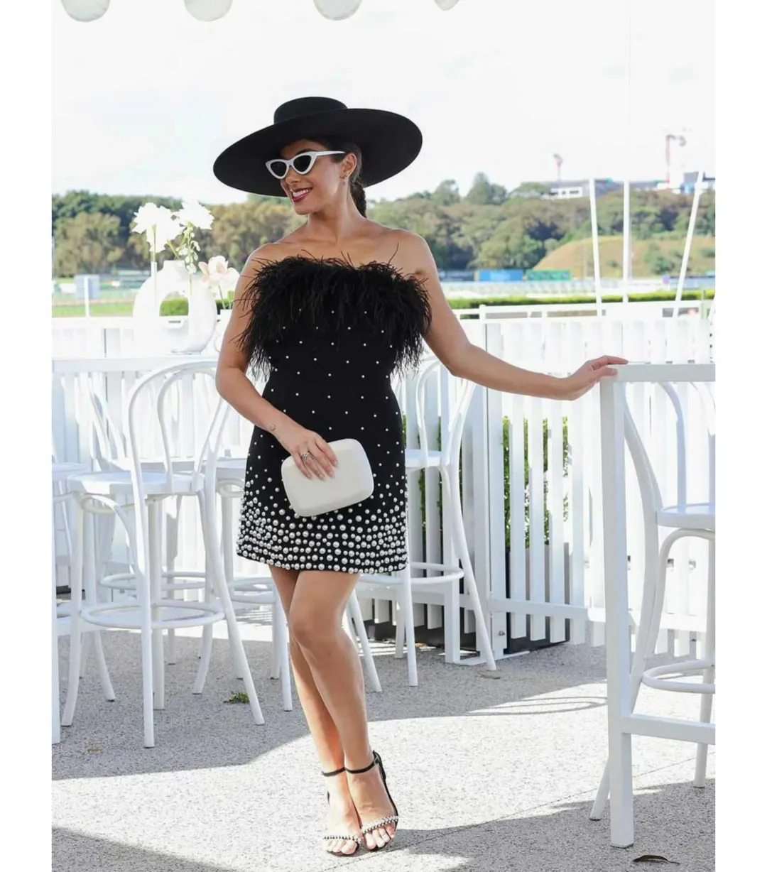 Rebecca Vallance Anelise Mini Dress Black Size AU 12 for rent on The Volte - main image