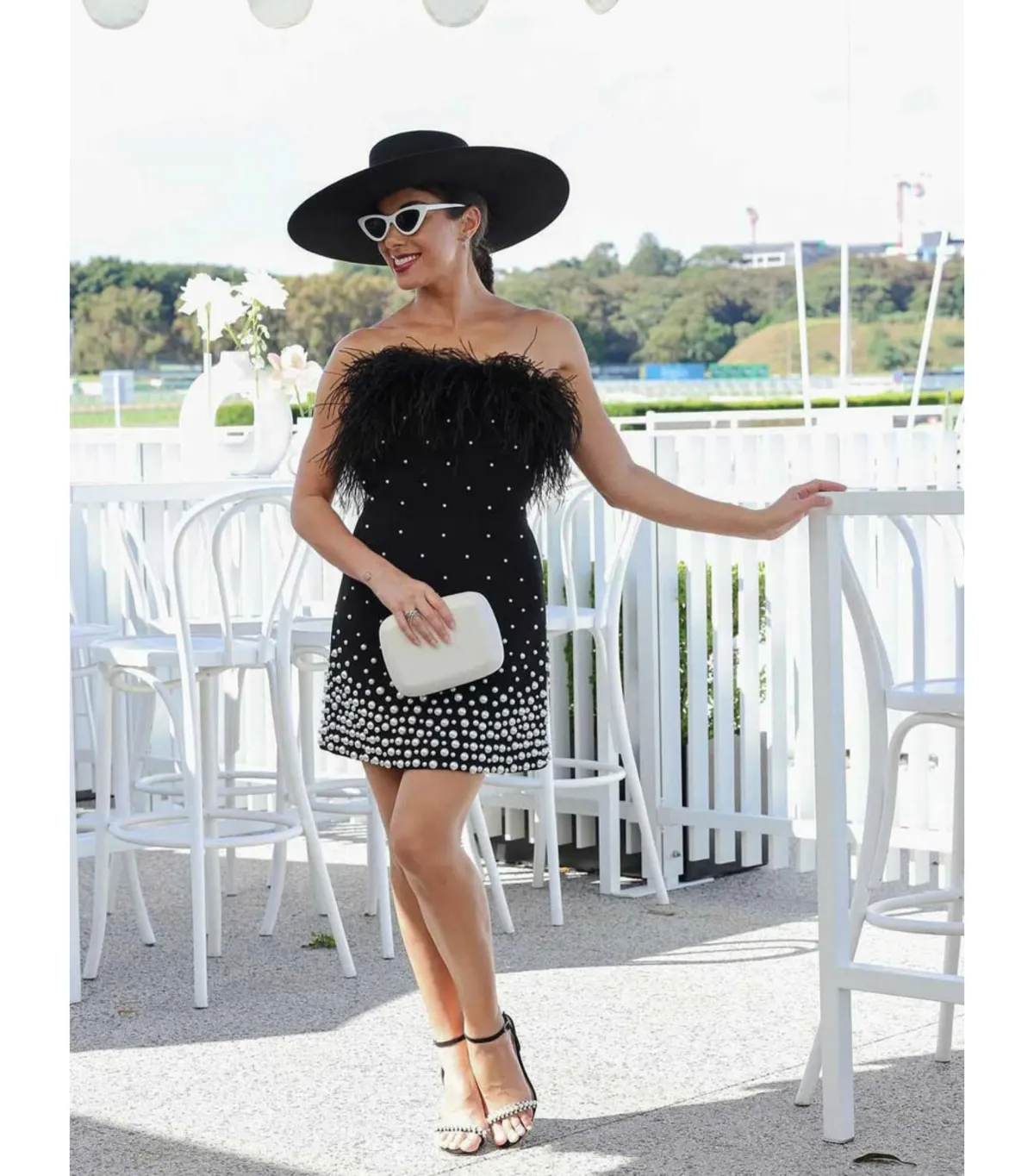 Rebecca Vallance Anelise Mini Dress Black Size AU 12 - Image 4