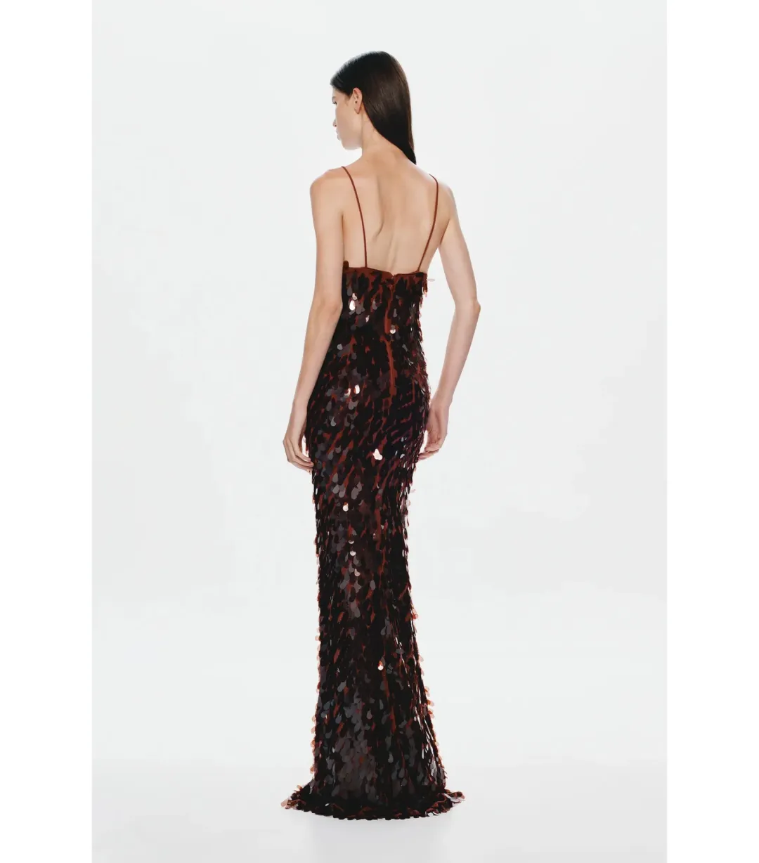 Misha Sapphire Sequin Maxi Dress in Fig Size S / AU 8 for rent on The Volte - main image