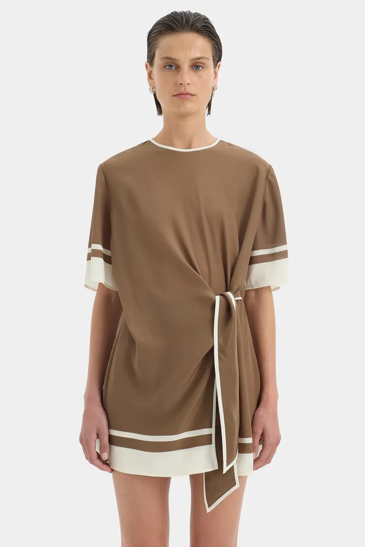 Sir the Label Almara Mini Dress Brown Size 12 - Image 1