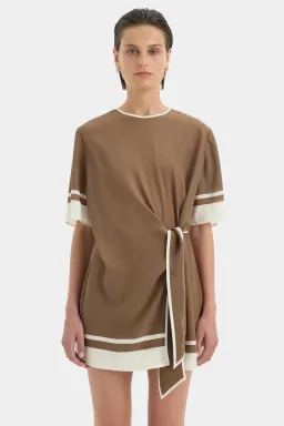 Sir the Label Almara Mini Dress Brown Size 14 for rent on The Volte - image 1