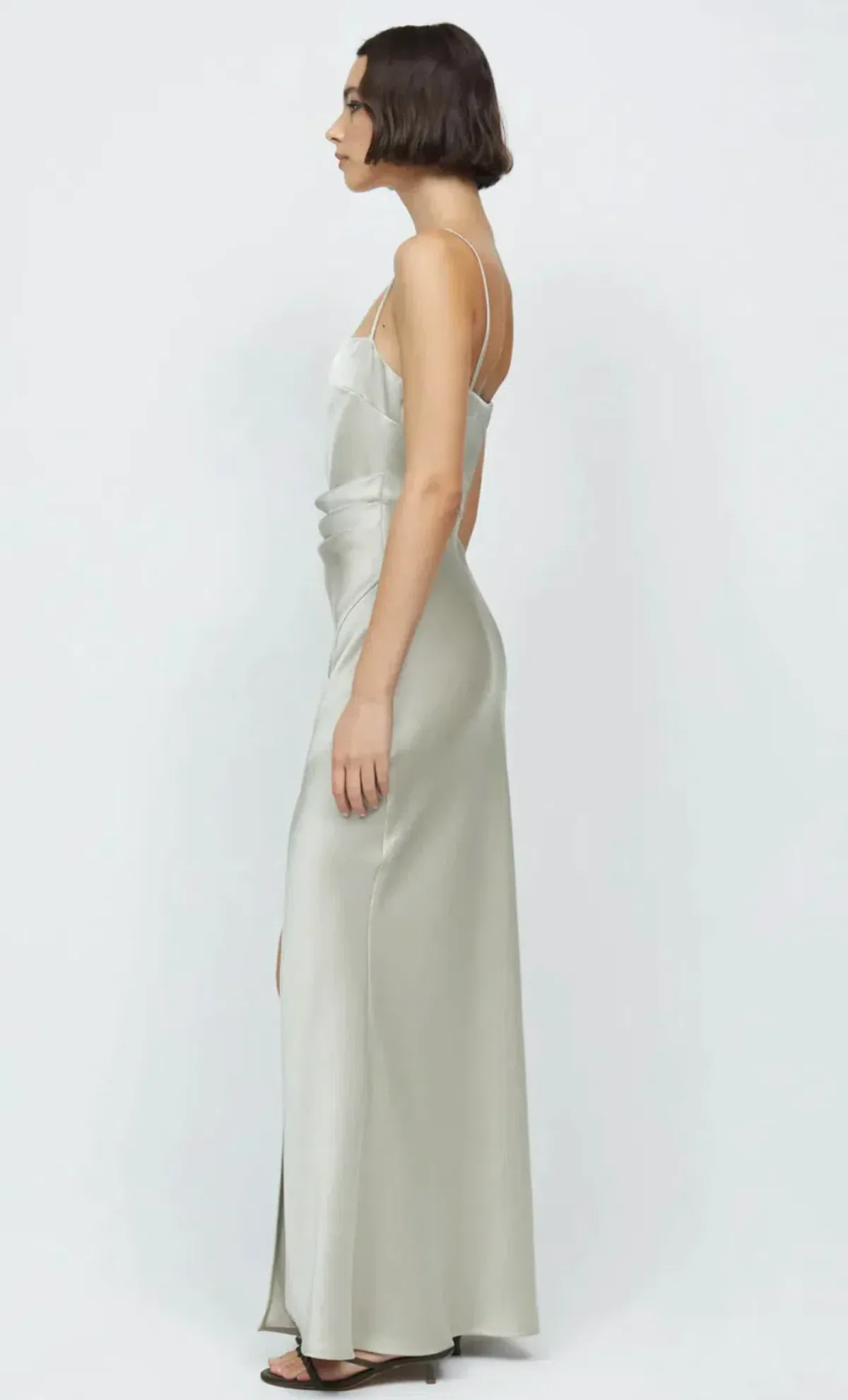 Bec + Bridge Nadia Maxi Ecru Gown Silver Size 8 - Image 4