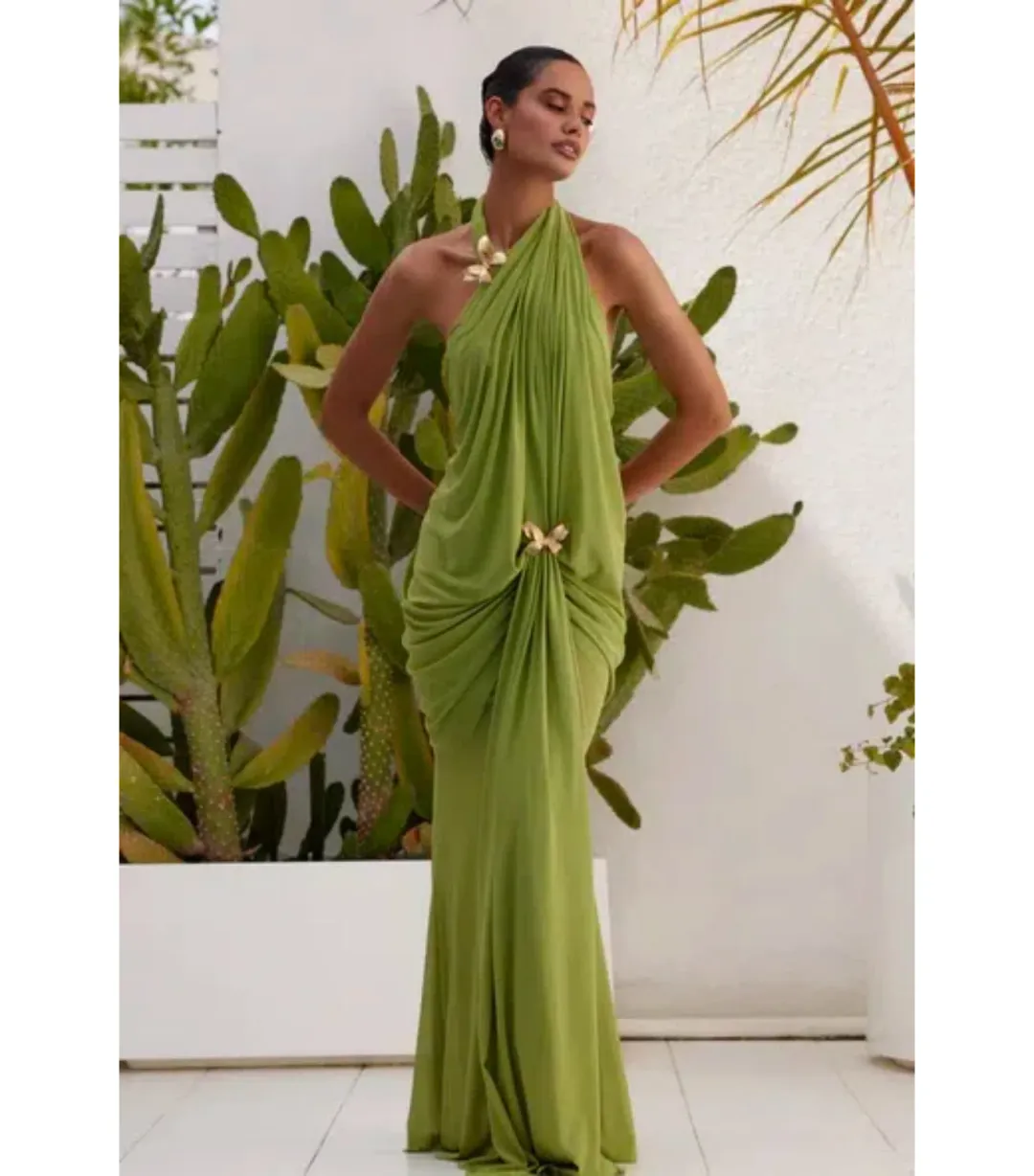 Abyss by Abby Debut Maxi Dress Green Size AU 8 for rent on The Volte - main image