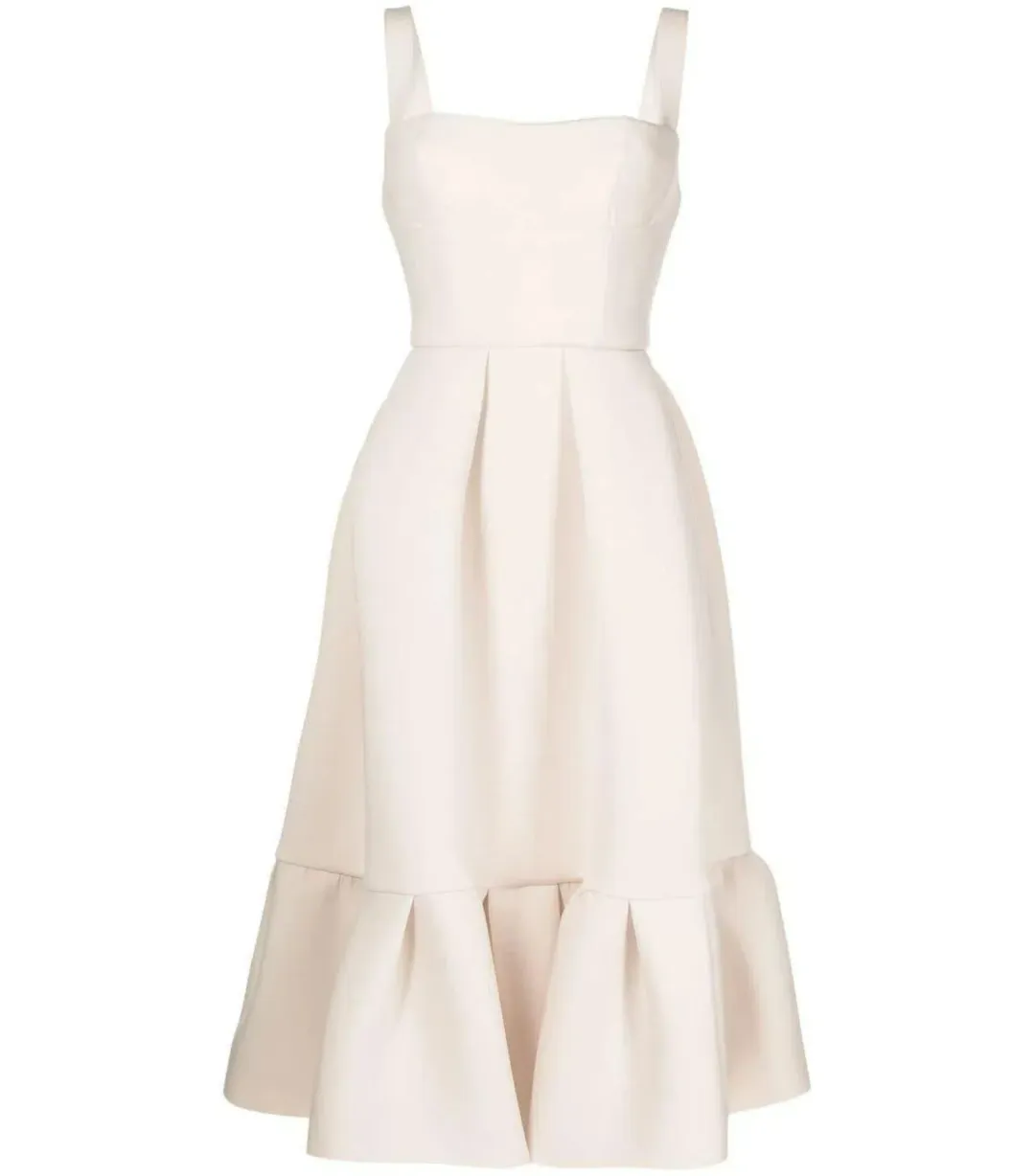 Rachel Gilbert Cora Knee Length Dress Nude Size 1 / AU 8 for rent on The Volte - main image