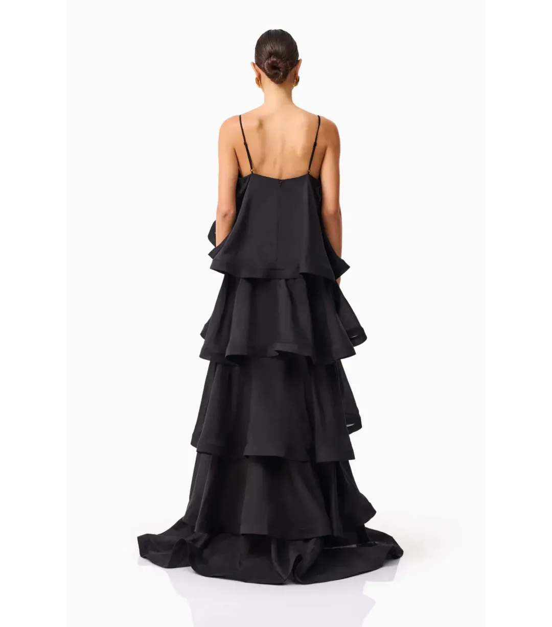 Elliatt Tilly Tiered Maxi Dress Black Size M / AU 10 for rent on The Volte - main image