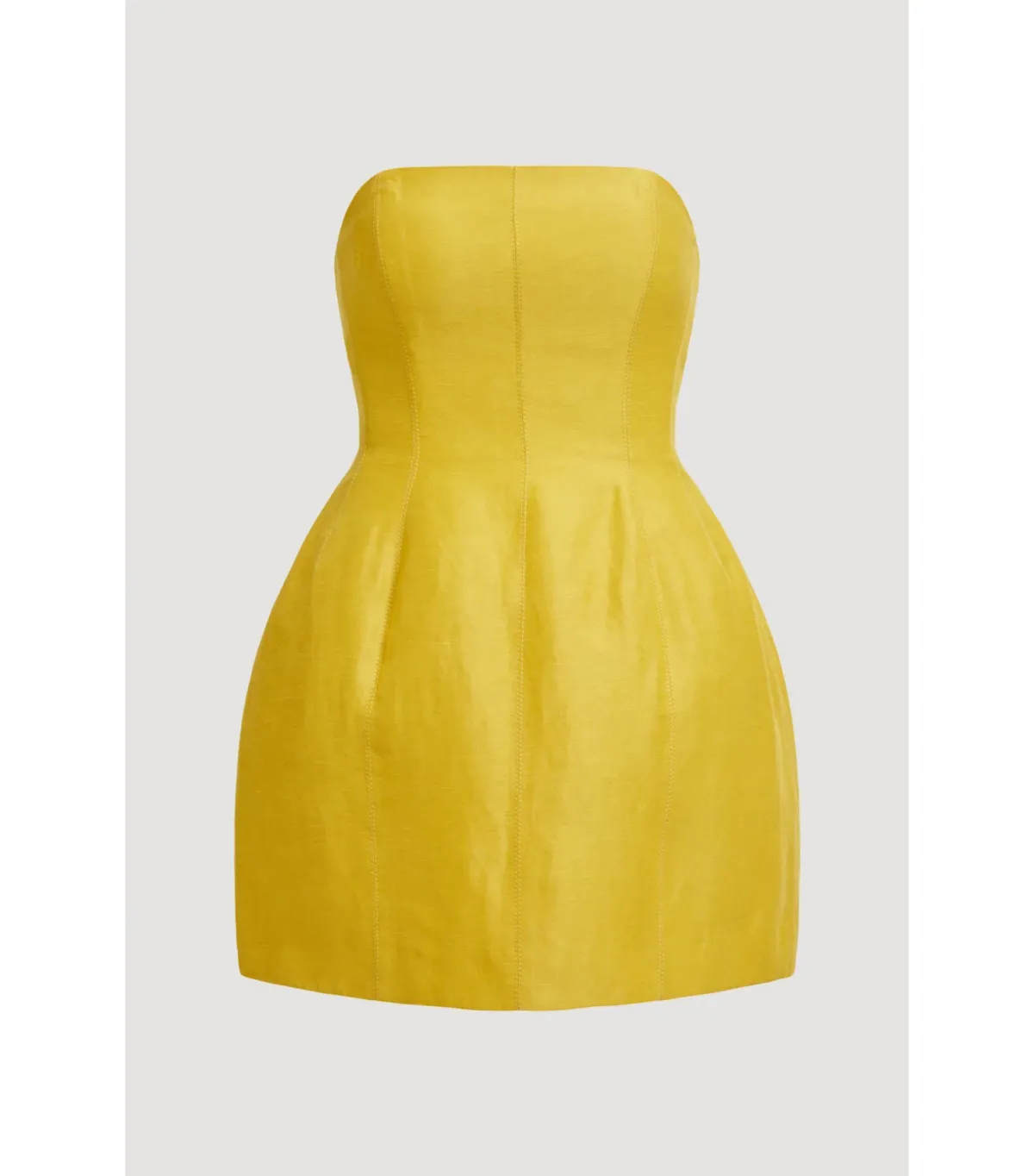 Aje Baret Strapless Mini Dress in Chartreuse Size AU 6 - Image 5