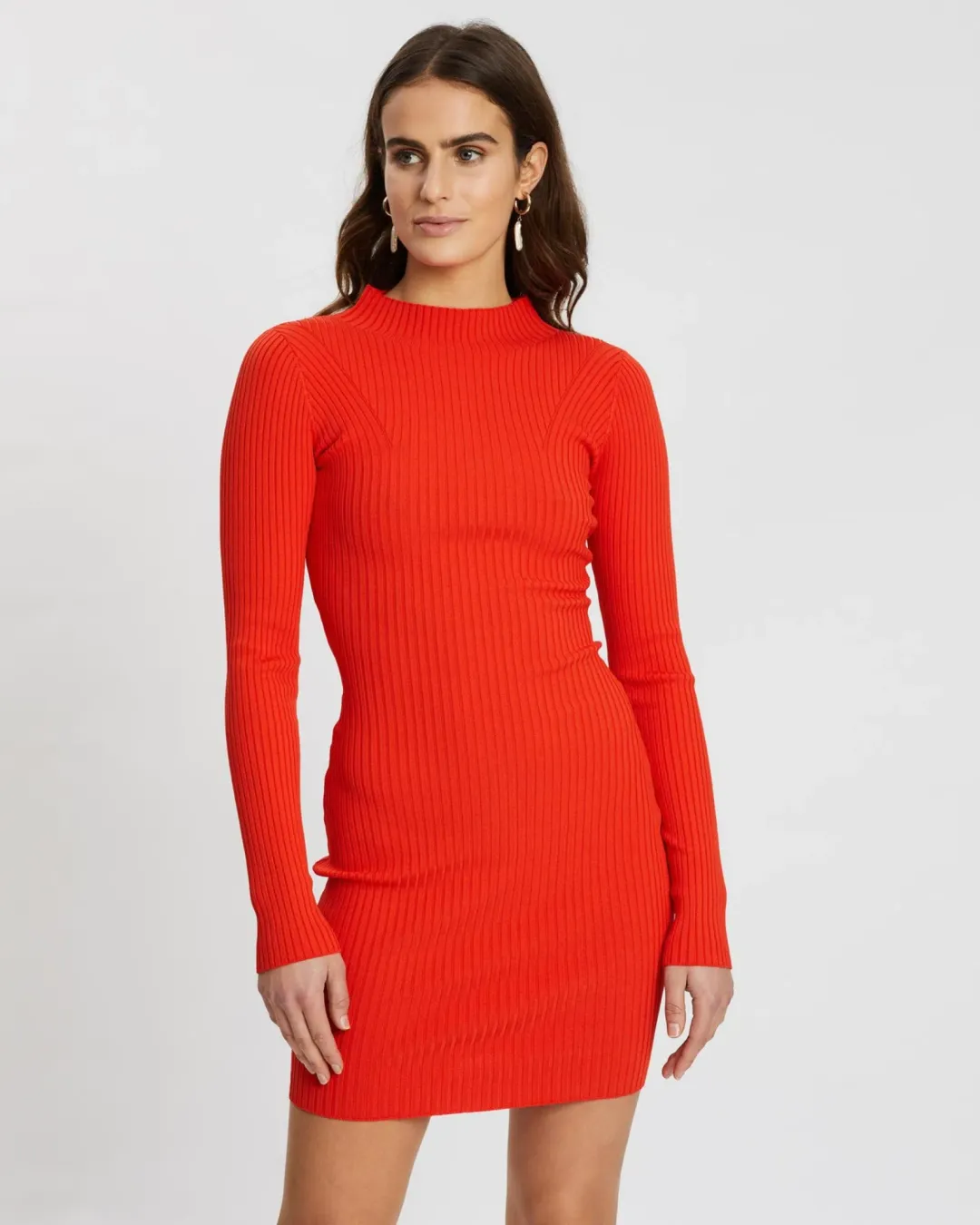 Bec & Bridge Chichi Knit Mini Dress Red Size AU 8 for rent on The Volte - main image
