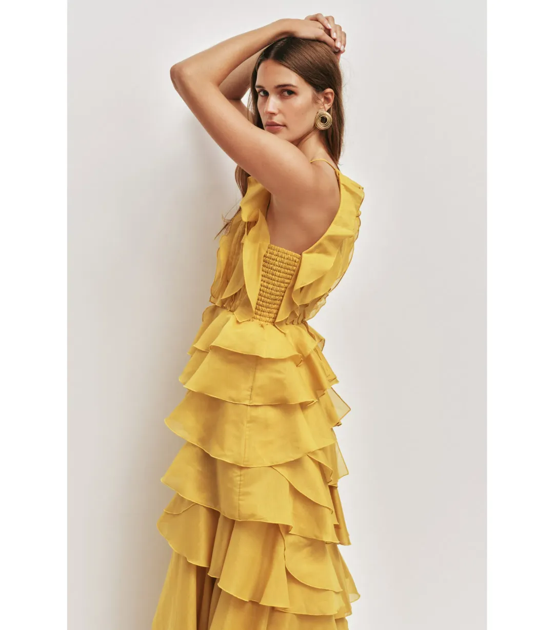 Aje Cleo Maxi Gown in Chartreuse Size AU 8 for rent on The Volte - main image