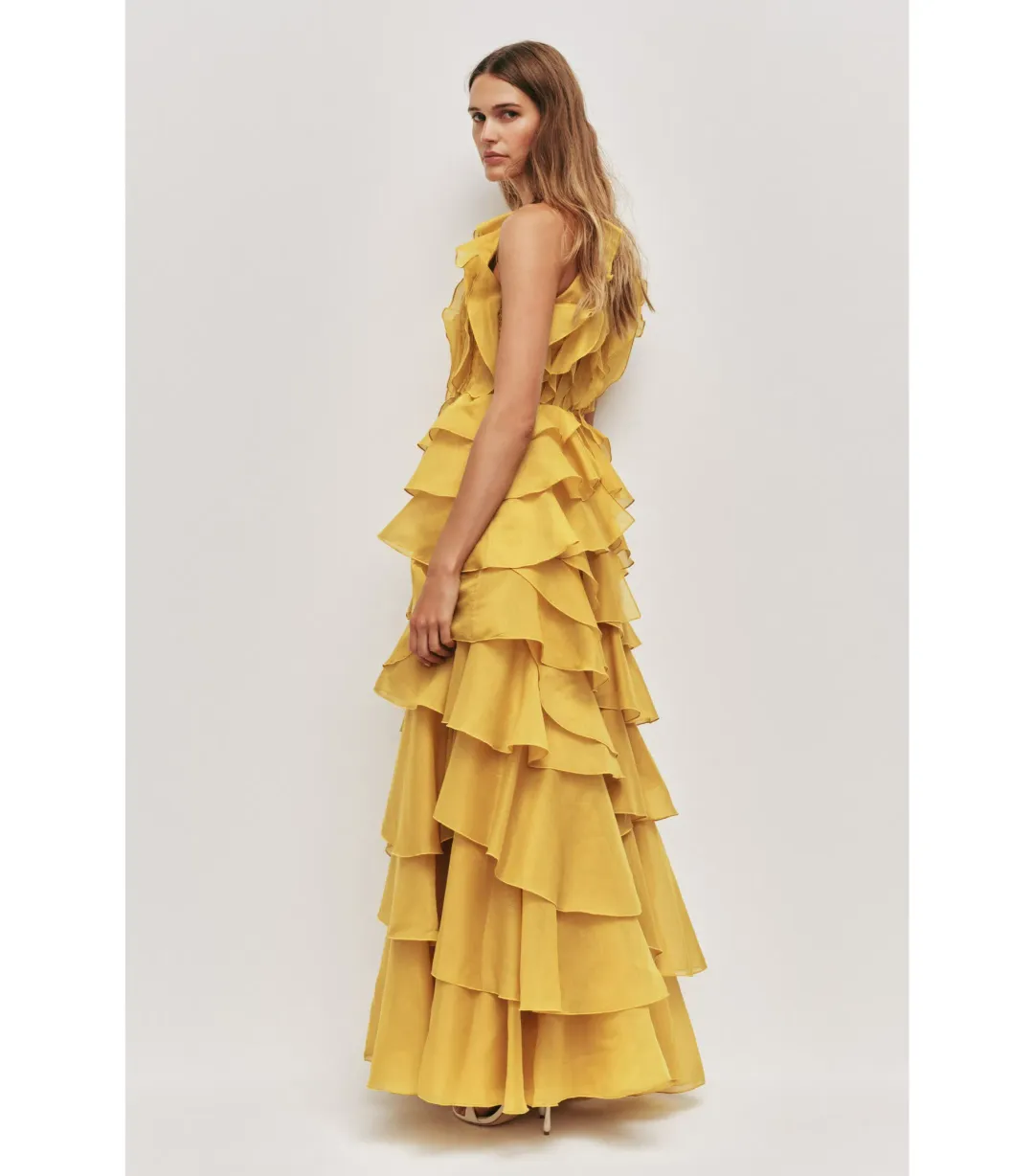 Aje Cleo Maxi Gown in Chartreuse Size AU 8 for rent on The Volte - main image