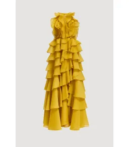 Aje Cleo Maxi Gown in Chartreuse Size AU 12 for rent on The Volte - image 5