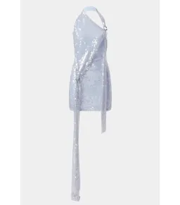 MISHA Riviera Sequin Mini Dress Cloud Blue Size S / AU 8 for rent on The Volte - image 5