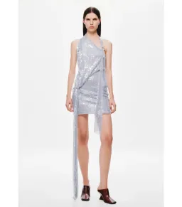 MISHA Riviera Sequin Mini Dress Cloud Blue Size S / AU 8 for rent on The Volte - image 2