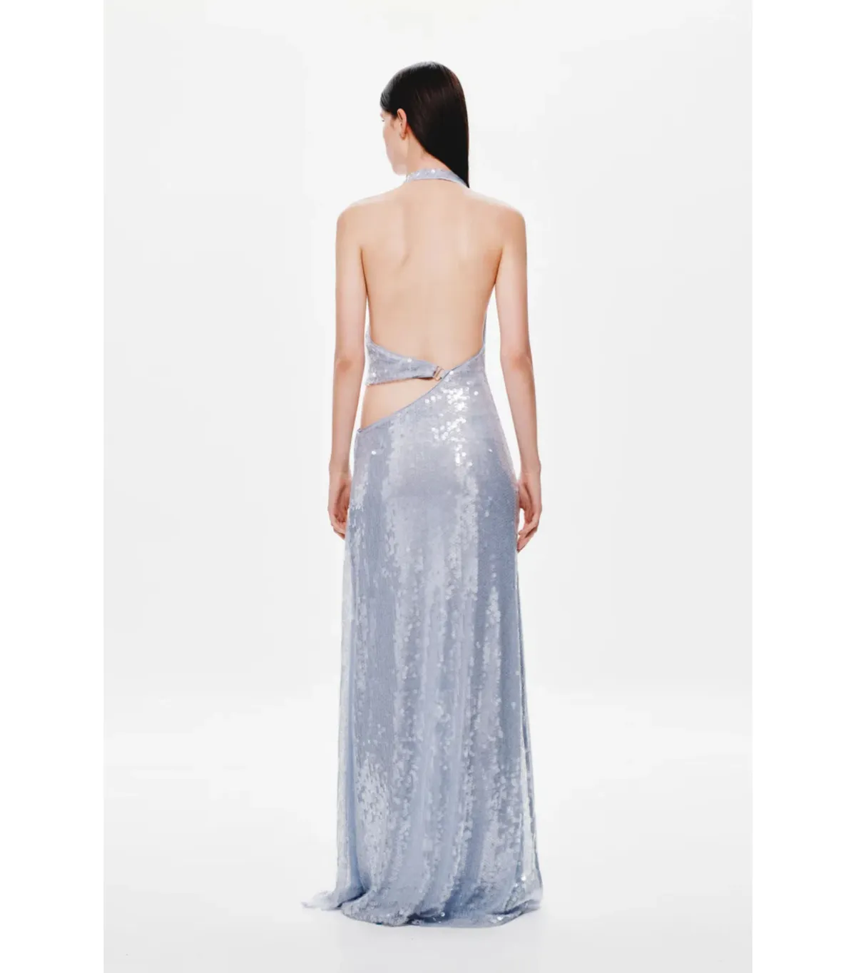 MISHA Devon Sequin Maxi Dress Cloud Blue Size S / AU 8 - Image 4