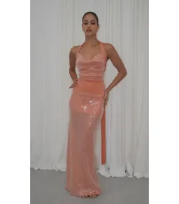 Deconduarte RTW Lilou Maxi Gown in Coral Size AU 8 for rent on The Volte - image 2