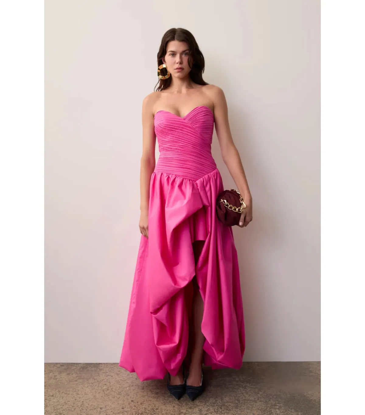 Aje Estelle Maxi Gown Cerise Pink Size AU 6 - Image 1