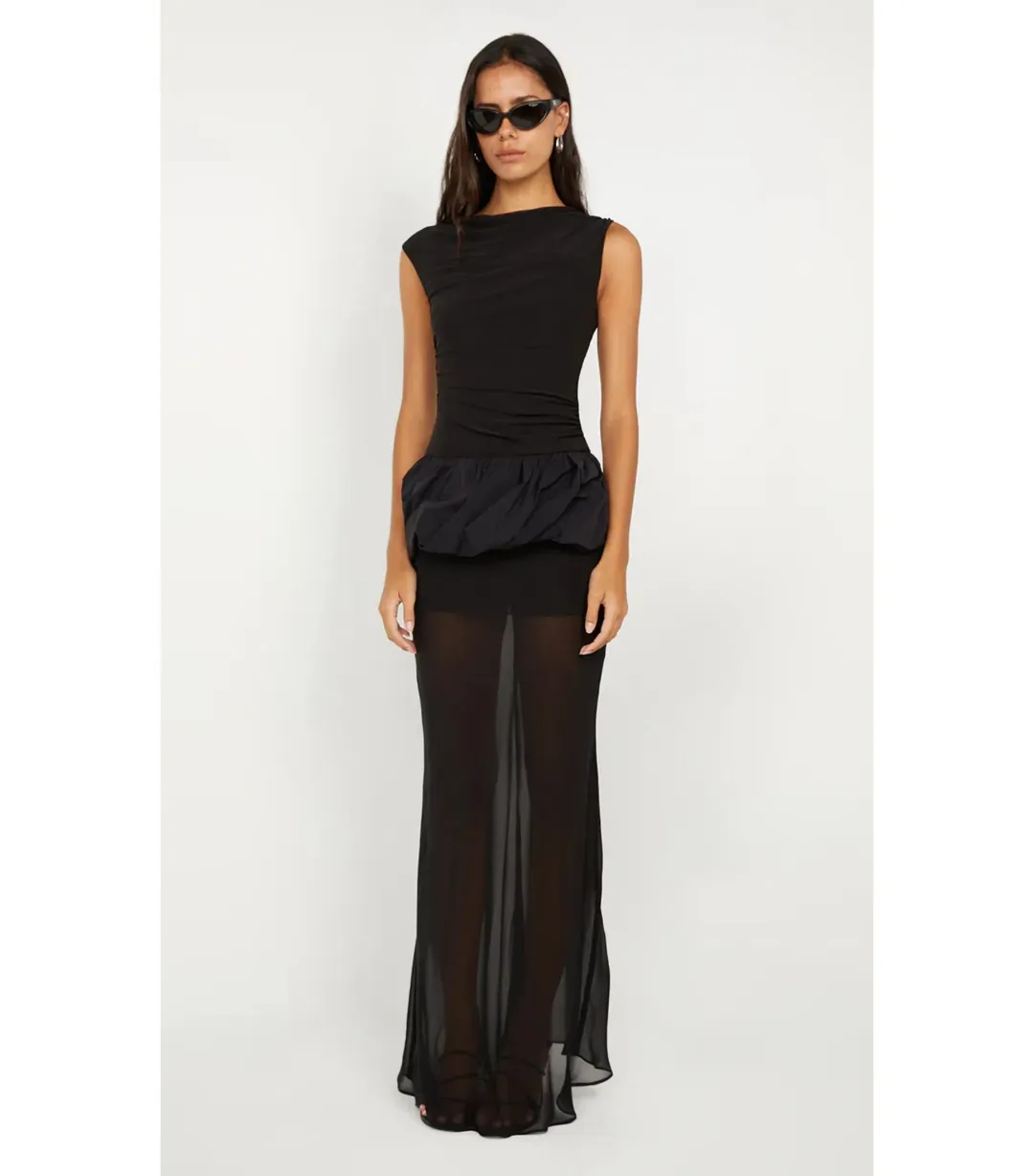Bec & Bridge Ida Bubble Maxi Dress Black Size AU 10 for rent on The Volte - main image