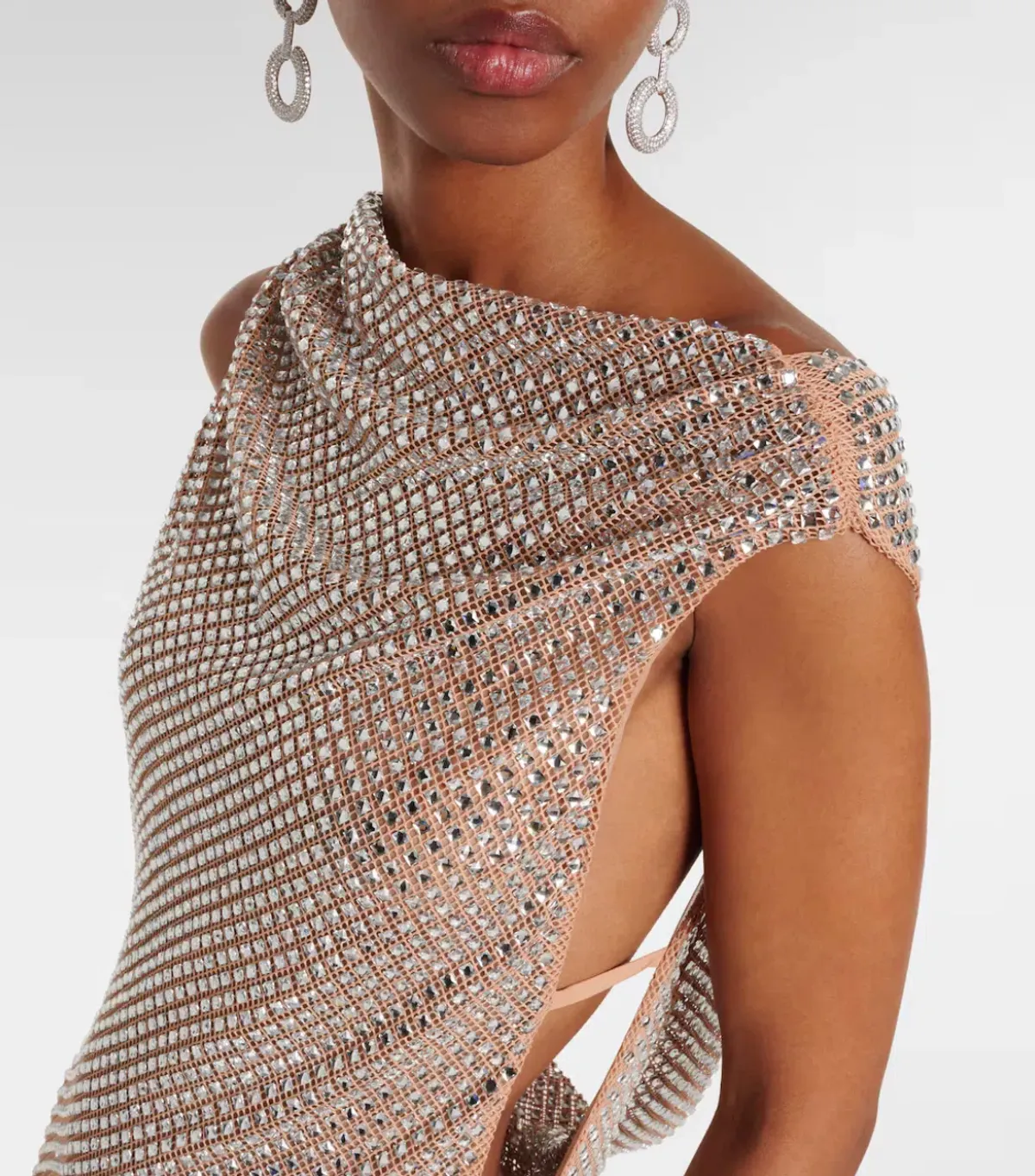 Self Portrait Maxi Dress Rhinestone Gown UK10 Fits AU8-12 - Image 4