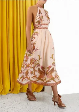 Zimmermann Cassia Halter Bow Midi Dress size 3 / AU12-14 for rent on The Volte - image 1