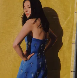 Leo Lin Roselle Embellished Bustier Mini Dress in Sapphire Size 10 for rent on The Volte - image 3