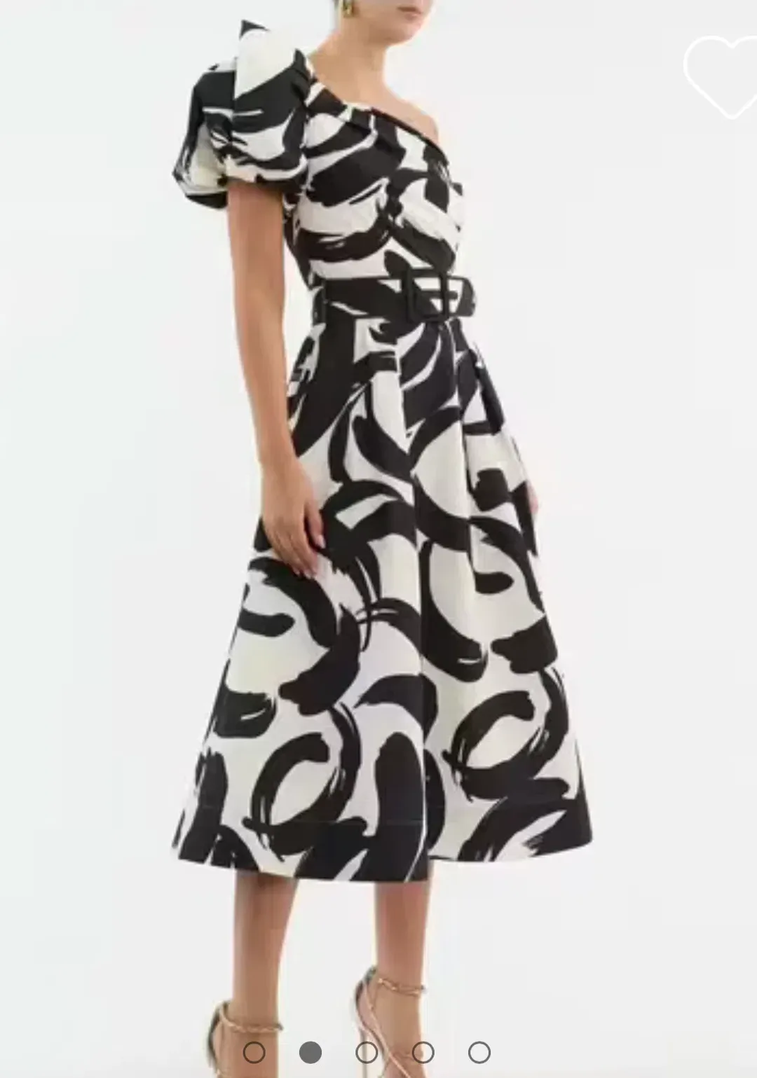 Rebecca Vallance Pompidou One Shoulder Midi Dress Print Size 12 for rent on The Volte - main image