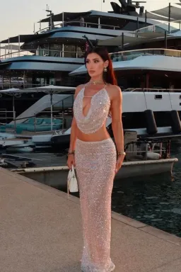 Sydney Lane Crystal Sequin Co-ord Set Quartz Size 8 / S for rent on The Volte - image 6