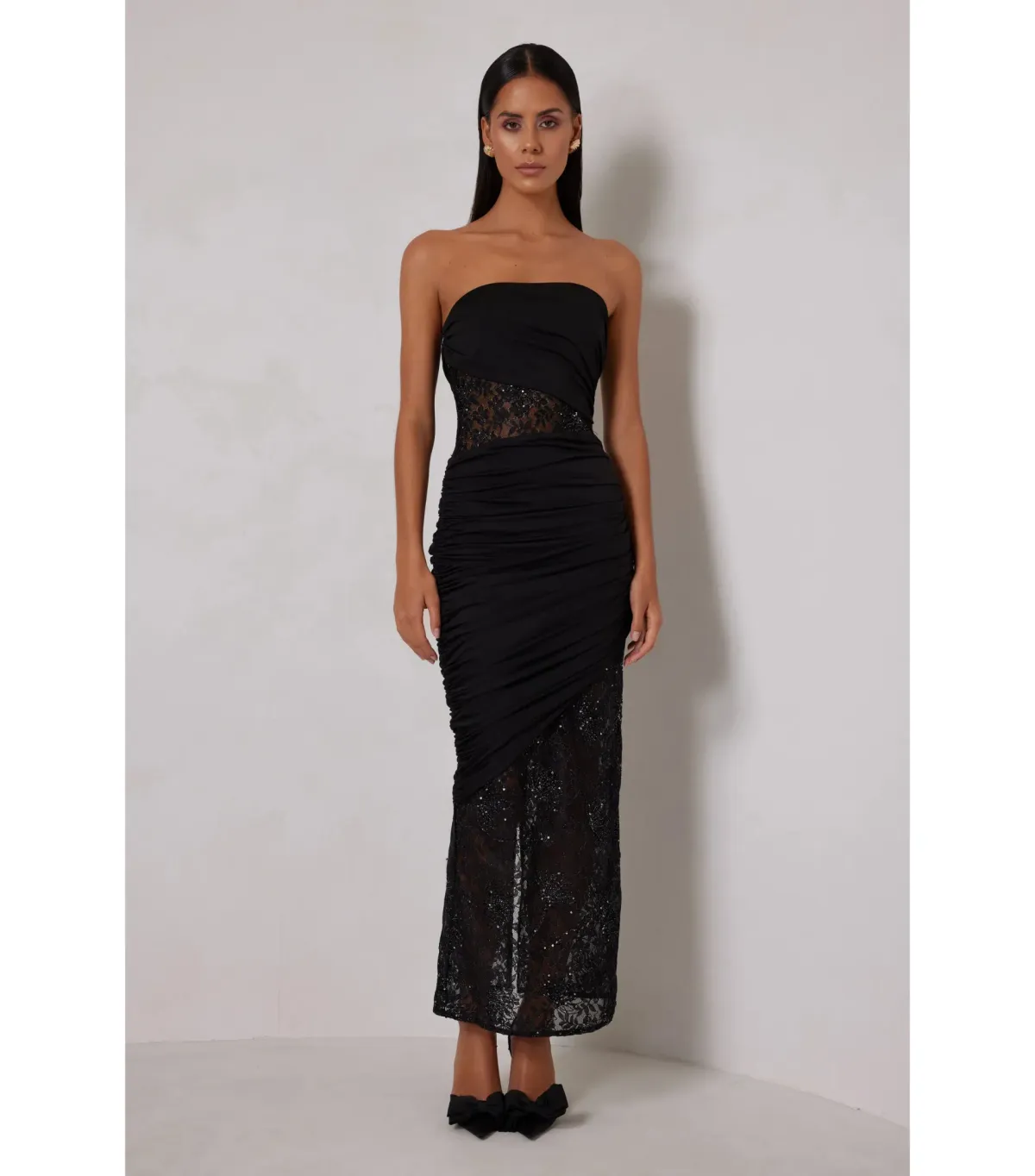 Elle Zeitoune Journee Maxi Dress Black Size AU 10 - Image 1