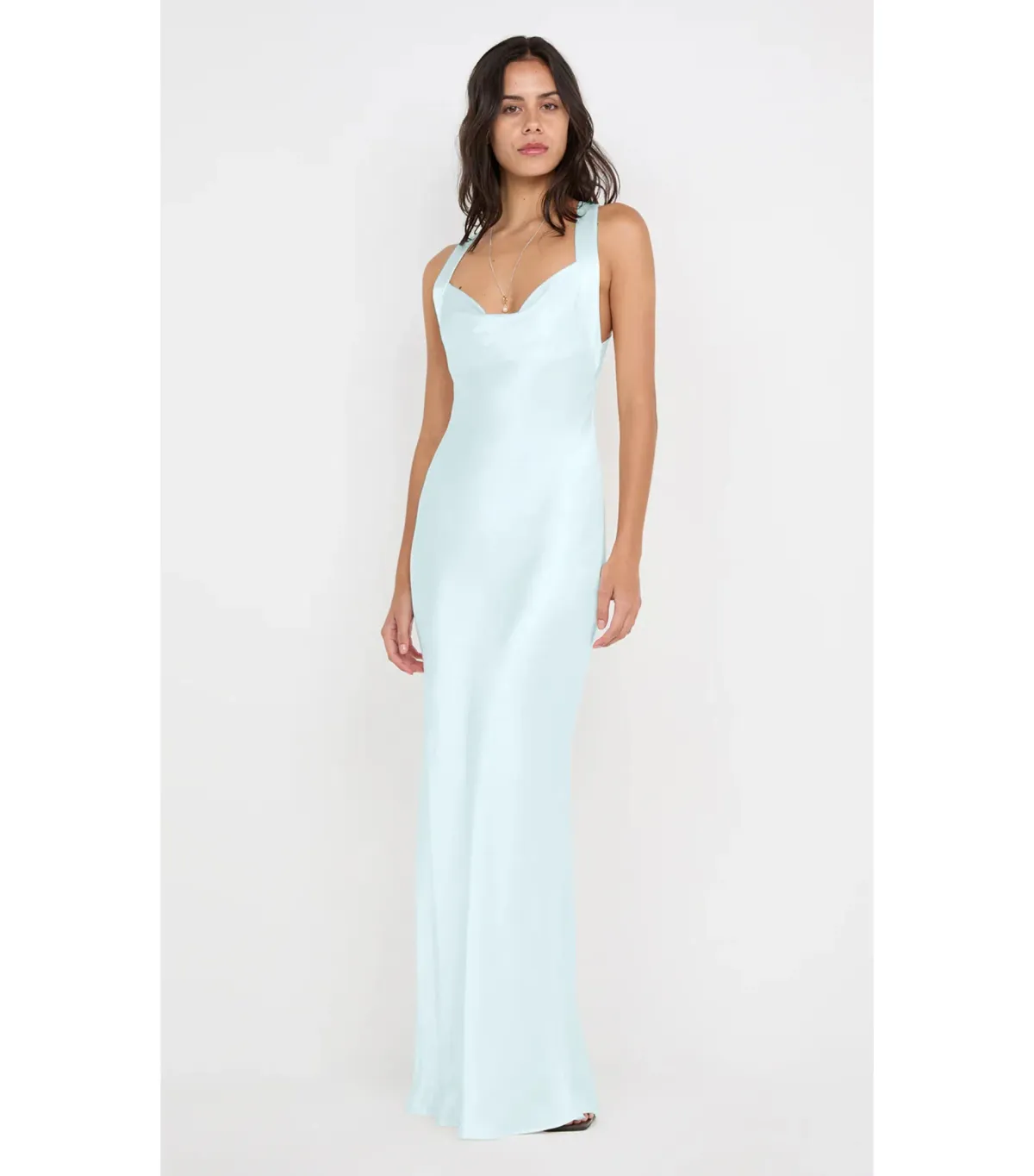 Bec & Bridge Gia Halter Maxi Dress Arctic Blue Size AU 8 - Image 1