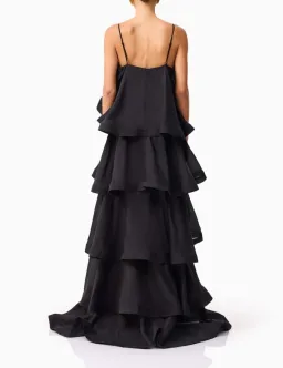 Elliatt Tilly 5 Tiered Maxi Dress in Black Size AU 8 for rent on The Volte - image 3