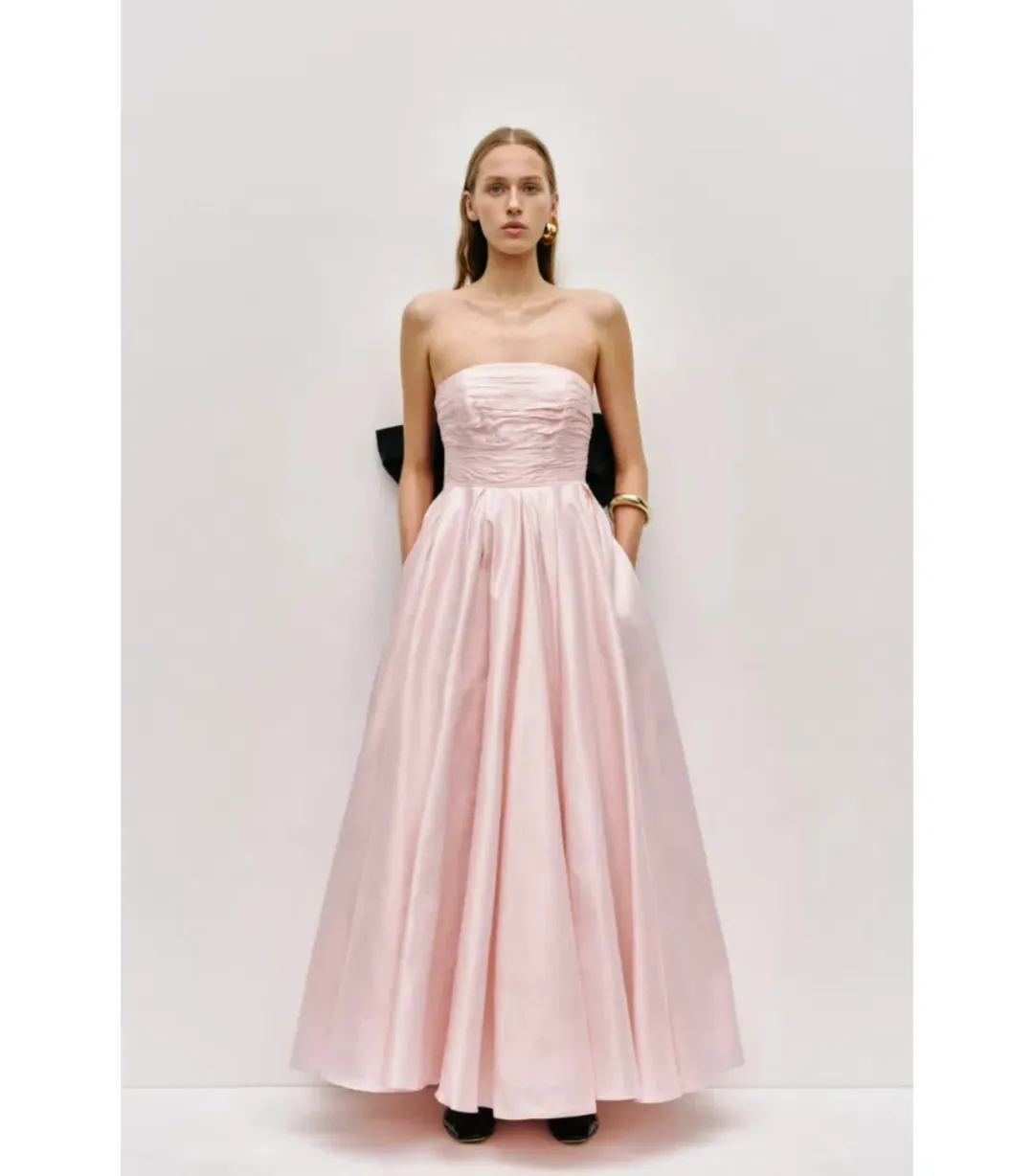 Aje Thea Gown Maxi Dress in Pink Tint/ Black Size AU 12 for rent on The Volte - main image