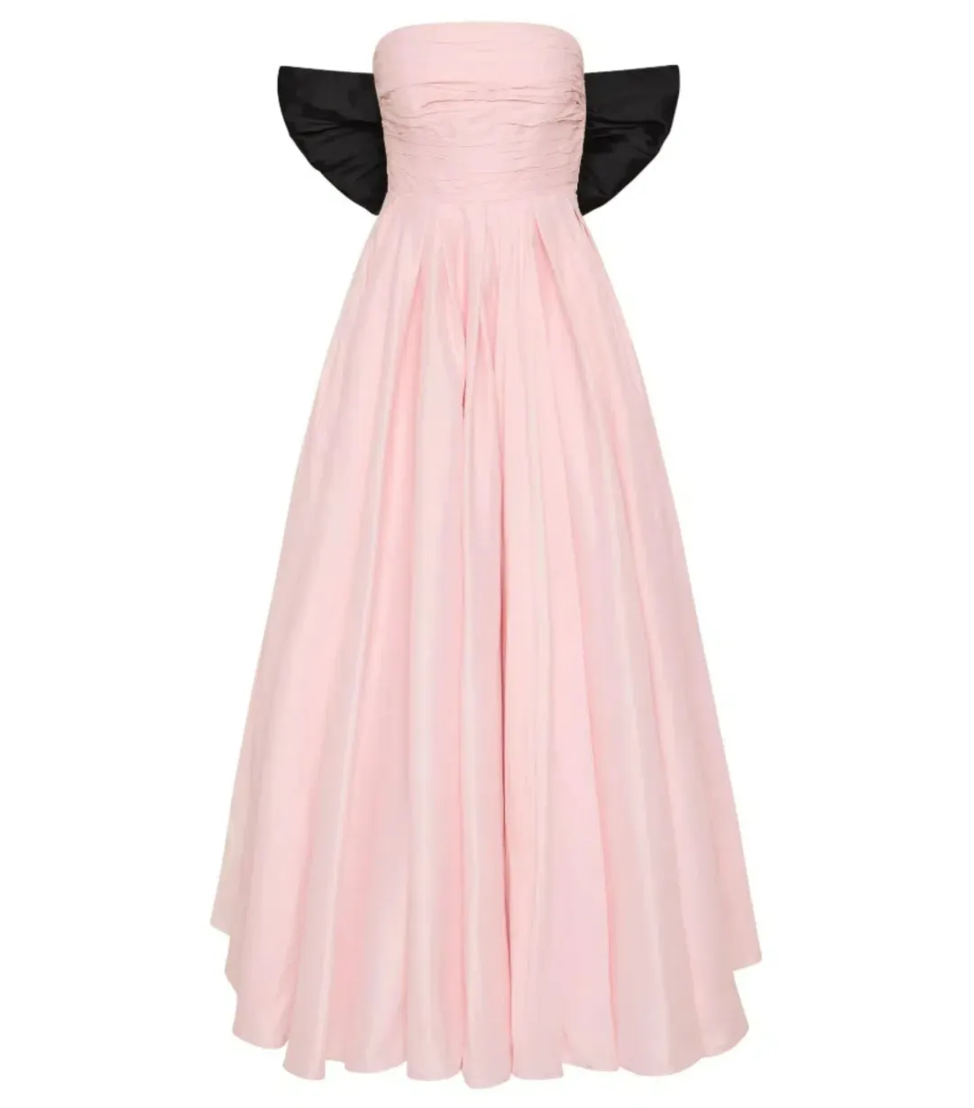 Aje Thea Gown Maxi Dress in Pink Tint/ Black Size AU 12 for rent on The Volte - main image