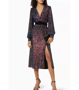Rebecca Vallance Roxbury Midi Dress Sequin Size AU 14 NWT for rent on The Volte - image 1