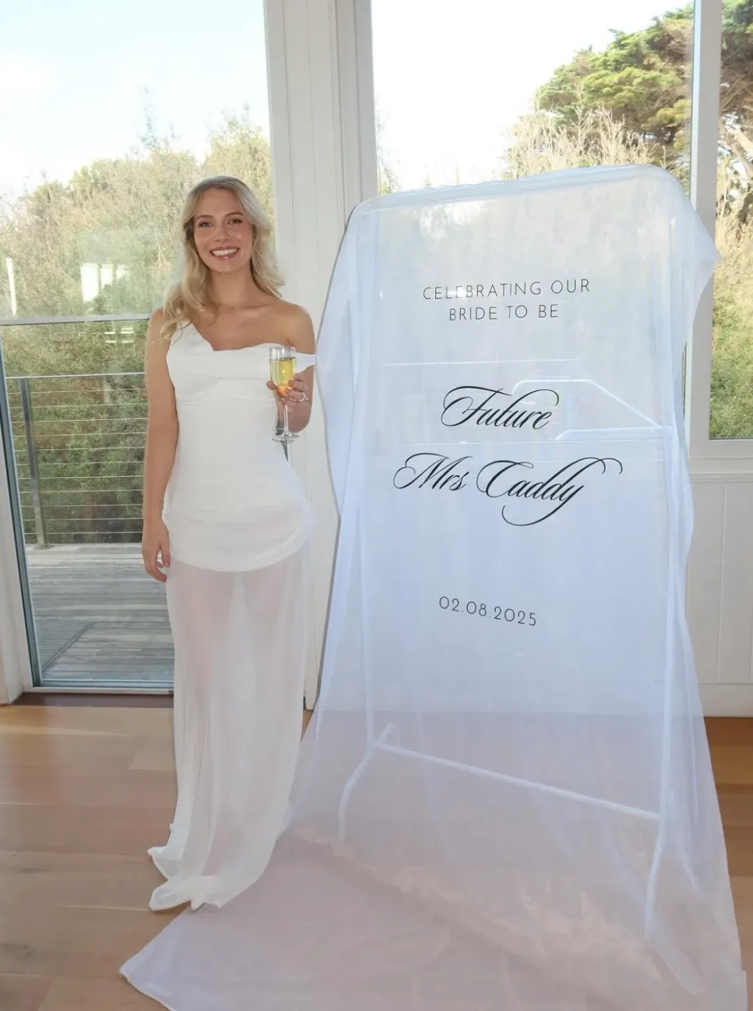 Natalie Rolt Cadence Gown Maxi Dress White Size AU 12 for rent on The Volte - main image